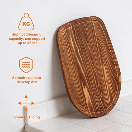 Wooden Mixer Slider Mat for 4.5-5 Qt Stand Mixers, Wood Anti-Slip Tray Mixer Base Pad Countertop Protector for Home Kitchen thumbnail 5