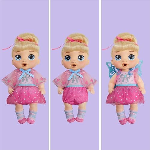 Baby Alive Fairy Fashions Harper Hugs Doll with Clothes Accessories, Blonde Hair, 11 Inches, Toys for 3 Year Old Girls and Boys & Up (Amazon Exclusive) thumbnail 4