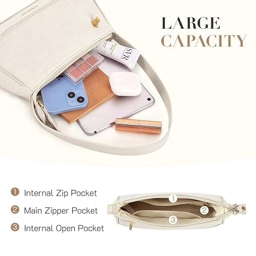 Missnine Purses for Women, Shoulder Bag Small Handbags Vegan Leather Underarm Bags Trendy Hobo Cute Clutch Purse thumbnail 4