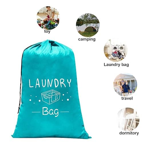 Sylfairy 2 Pack Extra Large Travel Laundry Bag, Dirty Clothes Organizer with Drawstring,Heavy Duty Travel Laundry Bags,Easy Fit a Laundry Hamper Travel Essentials thumbnail 7