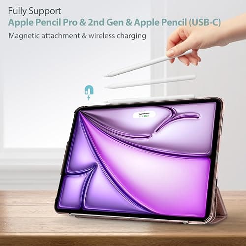 ProCase Smart Case for iPad Air 11-inch M3 M2 2025 2024/10.9 Air 5th 4th Generation 2022 2020, Protective Cover for Air 5 4 -Pink thumbnail 3