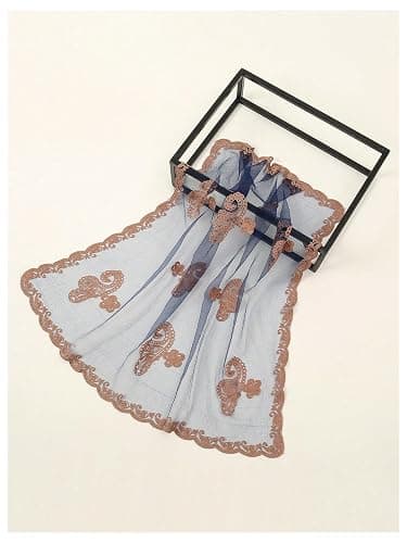 Floerns Women's Flower Embroidery Hair Scarf Headband Sheer Lace Hair Bandana thumbnail 3