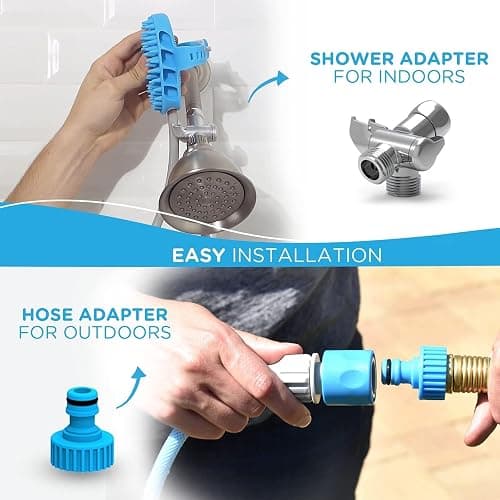 Aquapaw Dog Bath Brush Pro & Dog Shower Attachment - Large Silicone Rubber - Sprayer & Scrubber in One with 8ft Hose Attachment & Shower Wand for Bathing - Pet Bath Supplies thumbnail 3