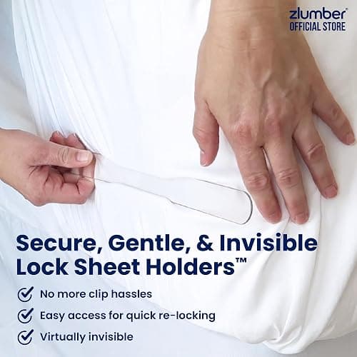 The Original USA Patented ZlumberLock – Secure Sheet Holder with Heavy-Duty Mattress Straps – No More Loose Bedding, Universal Fit, Easy One-Time Installation thumbnail 6