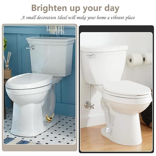 MENNTY 2Packs Ceramic Gold Birds Toilet Bolt Caps & 4Packs Universal Toilet Bolt Covers, Bathroom Decorative Toilet Floor Screw Cover Caps Easy Installation thumbnail 6