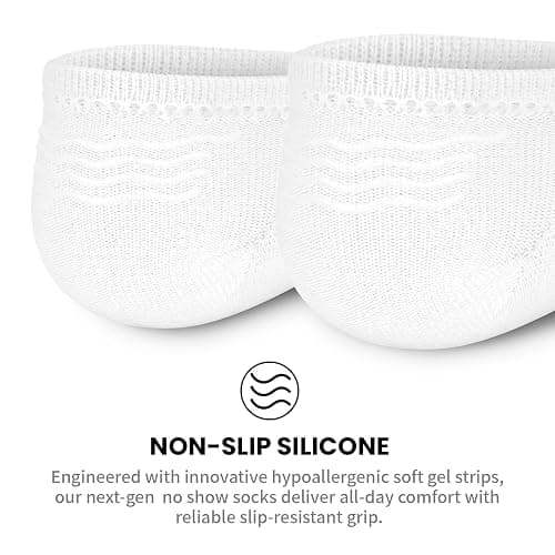 wernies No Show Socks Women - 8 Pairs Ankle Socks for Women, Low Cut Socks Short Cotton Socks, Invisible Casual Socks thumbnail 2
