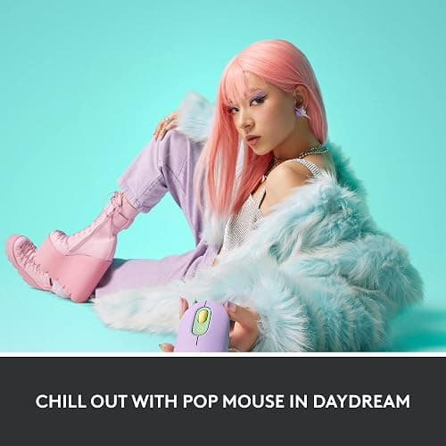 Logitech POP Mouse, Wireless Mouse with Customizable Emojis, SilentTouch Technology, Precision/Speed Scroll, Compact Design, Bluetooth, Multi-Device, OS Compatible - Daydream Mint - Daydream Mint - Mouse thumbnail 2
