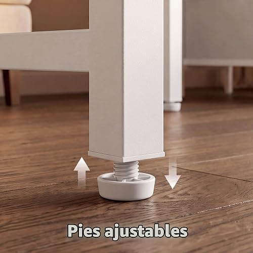 HOMCOM Tocador de Maquillaje con Espejo LED con Estación de Carga Blanco | Tocador, 3 Colores de Luz, 4 Cajones, 5 Estantes Abiertos, Soporte para Secador, Estructura Metálica, para Dormitorio thumbnail 9