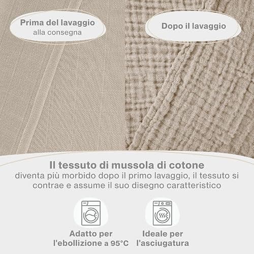 Laleni Mussole Neonato 70x70cm Set da 10 - Asciugamani in Cotone Morbido per Pelli Sensibili - Lavette Extra Assorbenti, Quadrati Beige thumbnail 3