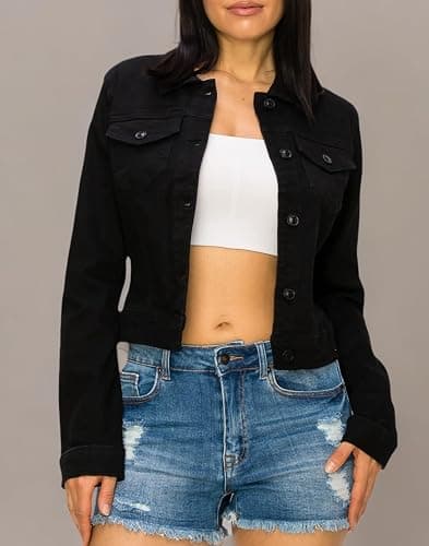 Creative Mimesis Denim Jean Jacket For Women Button up Long Sleeve Stone Washed S - 3XL thumbnail 7