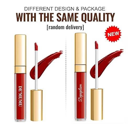 Depuplum Black Lipstick Matte for Women, Long Lasting Lipstick Smudge Proof No Transfer Goth Liquid Lipsticks, Cruelty Free Lip Makeup (DM23 Black Storm) thumbnail 5