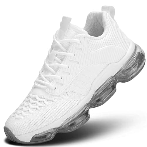Luogoks Womens Walking Running Shoes Air Cushion Basketball Sneakers Fashion Tennis Breathable Sport Gym Fitness Cross Trainers Shoes - Image 1