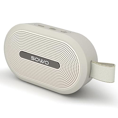 SOWO Wireless Portable Small Speaker, Ultra Magnetic Bluetooth Speaker for Golf Cart, Coverless IP67 Waterproof, 24 H Playtime, Pro Sound, Clip Hanging Design for Outdoor, Indoor - White - Image 1