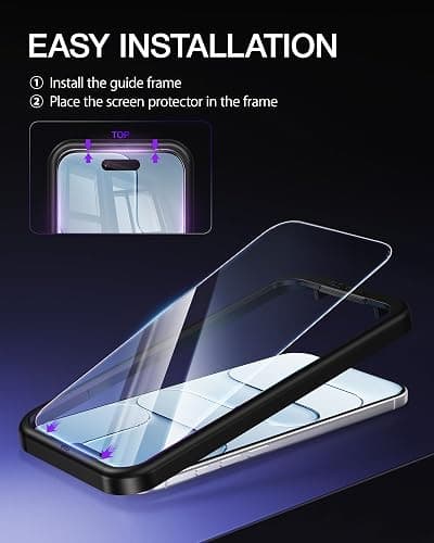 NIMASO for iPhone Air Screen Protector 6.5-Inch, 2 Pack 9H Hardness HD Clear Tempered Glass Military Grade Shatterproof, Anti-Scratch, with Easy Installation Tool thumbnail 7