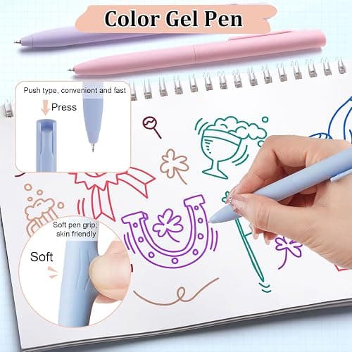 Tikplus 12Pcs Highlighters Pastel, 6Pcs 0.5mm Gel Highlighter and 75Pcs Bible Tabs, No Bleed & Quik Drying Highlighter Pen for Bible bible Journaling Supplies, Study Notes School, Stationery & Office thumbnail 4