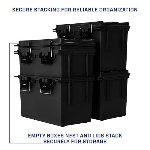 Sheffield 12764 XL Storage Bins With Lids, 4-Pack Stackable Storage Bins, Made in USA, Lockable and Water-Resistant Containers with Lids, Plastic Containers for Home, Classroom, and Dorm thumbnail 8