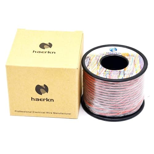 22 awg Silicone Electrical Wire 2 Conductor Parallel Wire line 200ft [Black 100ft Red 100ft] 22 Gauge Soft and Flexible Hook Up Oxygen Free Stranded Tinned Copper Wire - 22awg/0.3mm² thumbnail 4