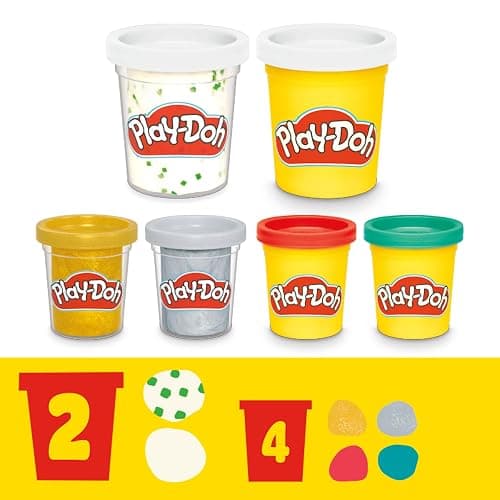 Play-Doh Drill 'n Fill Dentist Toy for Kids 3 Years and Up with Cavity and Metallic Colored Modeling Compound, 10 Tools, 6 Total Cans, 2 Ounces Each, Non-Toxic, Assorted Colors thumbnail 7