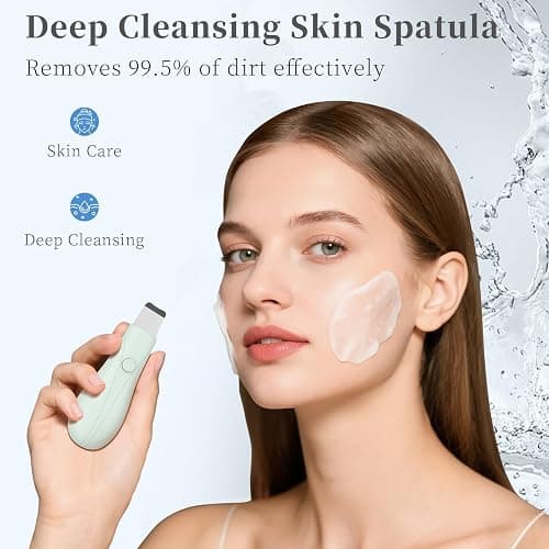 Blackhead Remover Tools, Black Head Remover for Face and Nose, Skin Scrubber Face Spatula Deep Pore Cleaner for Daily Skin Care, Skin Care Tools for Men and Women, Whitehead Removal (Green) thumbnail 2
