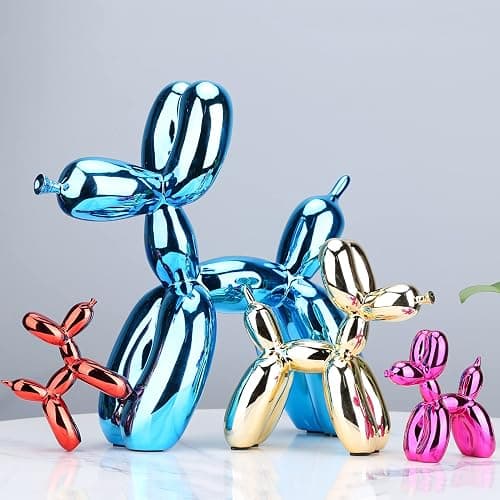 XIAOMAGG Balloon Dog Sculpture Modern Home Decor Collectible Figurines Funky Statues for Bedroom Trendy Animal Decor for Coffee Table Living Room Decor Art Resin Decor Office Standing Desk Decor thumbnail 7