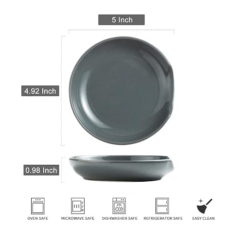 Miamolo Porcelain Spoon Rest with Drip Tray for Multiple Utensils, Cooking Spoon Rest & Spoon Holder for Stove Top, Kitchen Utensil Holder for Spoons, Ladles, Tongs & Spatula, for Christmas, Gray thumbnail 3