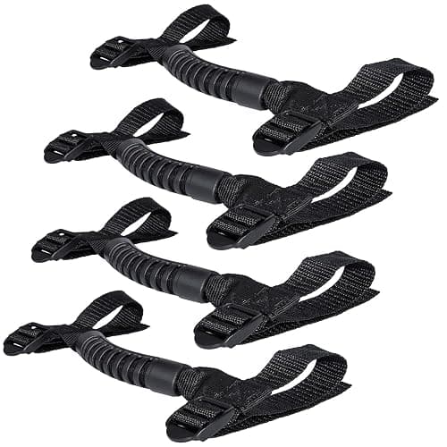 4 x Roll Bar Grab Handles Grip Handle for Jeep Wrangler YJ TJ JK JKU JL JLU Sports Sahara Freedom Rubicon X & Unlimited 1955-2024 2025 (Black) thumbnail 8
