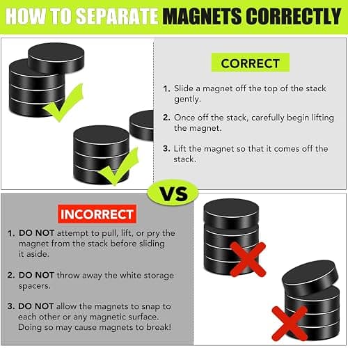 BEST CHOICE MAGNETS Small Magnets, 120Pack Black Refrigerator Magnet 8x3mm | Rare Earth Magnets Neodymium Magnet for Crafts, Whiteboard, Kitchen Cabinet thumbnail 5
