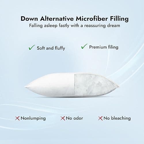 Adam Home Premium Pillows 4 Pack Hotel Quality with Breathable Cover – Bouncy Side Sleeper Pillow for Neck and Shoulder Pain – Quick Rebound & Dust Proof Hotel Pillows, Made in UK, (48x74 cm) thumbnail 5