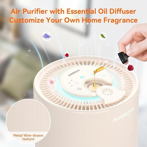 AIRROMI Air Purifier for Bedroom with A2001 Creamy Beige thumbnail 5