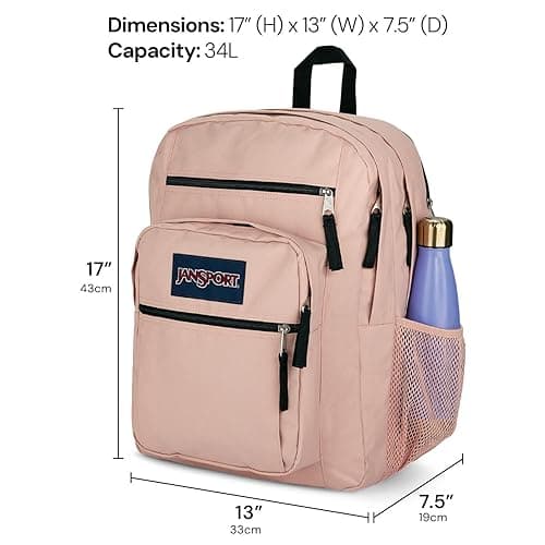 JanSport Laptop Backpack - Computer Bag with 2 Compartments, Ergonomic Shoulder Straps, 15” Laptop Sleeve, Haul Handle - Navy - One Size - Navy thumbnail 4
