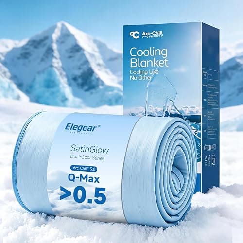 Elegear Cooling Blanket for Hot Sleepers, Double-Sided Arc-Chill® 3.0 Cooling Tech, Q-Max >0.5 Cool to Touch Cooling Blankets, Soft Breathable Summer Blanket for Night Sweats & Hot Flashes, King - Image 1