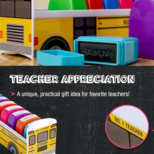 Teacher Stamps - Self Inking Motivational Encouraging, for School, Set of 8 | For Classroom and Home School Setting thumbnail 7