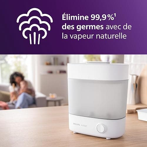 Philips Avent - Stérilisateur électrique à vapeur Premium, stérilisation en 10 minutes des biberons (modèle SCF291/00) thumbnail 2