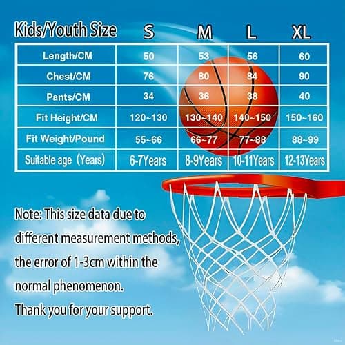 Youth Basketball Jerseys for Boys Girls Basketball Jersey Shorts Socks for 6-13Years Kids Training Uniform Sets thumbnail 4