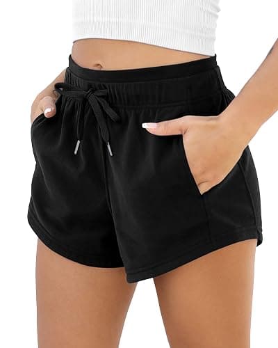 ODODOS Women's Sweat Shorts with Pockets Cotton French Terry Drawstring Summer Workout Casual Lounge Shorts - Image 1
