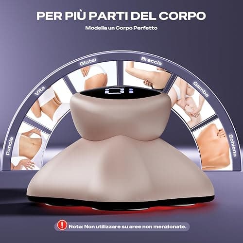 Massaggiatore Anticellulite Professionale, 3 in 1 Massaggiatore Anticellulite Elettrico Unisex per Vita, Pancia, Braccia, Glutei e Gambe (Oro Rosa) thumbnail 5