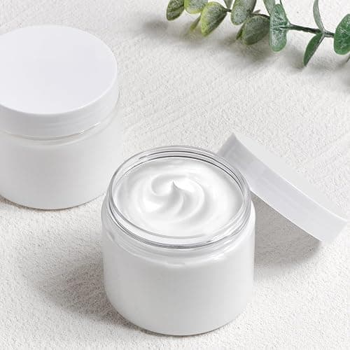 TUZAZO 12 Pack 6 Oz Plastic Containers Small Jars with White Lids | BPA Free, Empty Round Clear, Slime Containers, Cosmetic Containers, For Makeups, Lotions, Body Butters, Sugar Scrubs thumbnail 2
