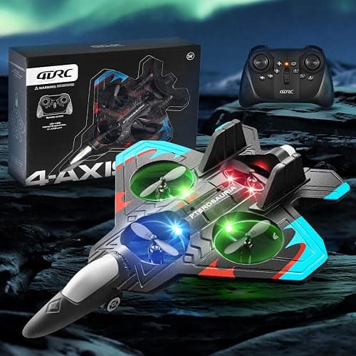 4DRC V32 Foam Remote Control Airplanes RC Planes for Kids Adults 8-16, RC Airplane Fighter Jet with Light, 360° Flip Fighter Jet Toys, Stunt Roll, Airplane Toy Gifts for Kids Boys thumbnail 9