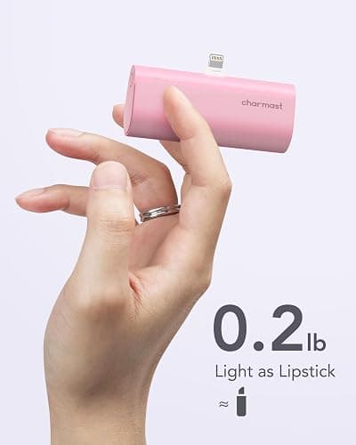 charmast Small Portable Charger for iPhone, Ultra-Compact 20W PD Fast Charging Power Bank 5000mAh, Mini Battery Pack for iPhone 14/14 Pro Max/13/13 Pro Max/12/12 Pro Max/11/XR/X/8/7/6 etc thumbnail 5
