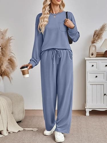 AUTOMET Womens Sweatsuits 2 Piece Lounge Matching Outfits Sweat Sets Tracksuit Travel Sweatshirts Fall Fashion Clothes 2025 thumbnail 2