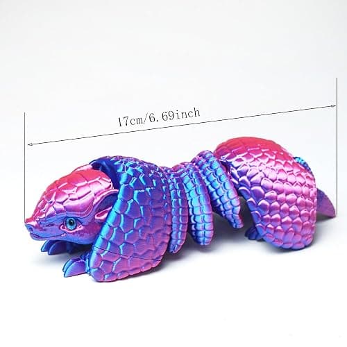 BANPIWOLG Armadillo Ball 3D Printed Armadillo Model,Flexible Animals Toy Statue,Movable Joints,Home Office Decor,Interesting Toys,Festival Gifts toco,Fidget Toys, Executive Desk Animals Toy (PG) thumbnail 2