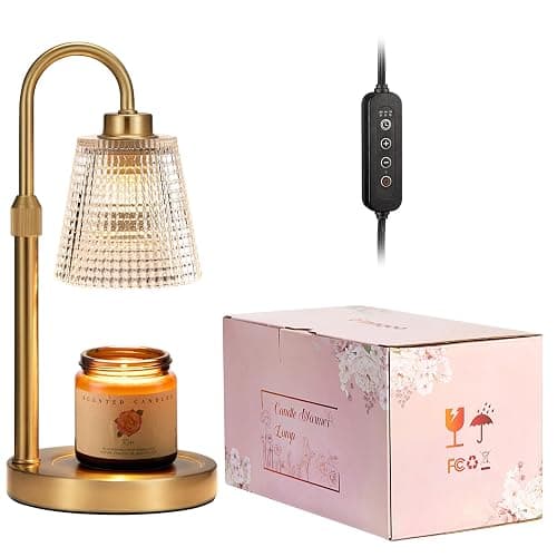 Innqoo Gold Candle Warmer Lamp with Timer, Dimmable Candle Warmer for Jar Candles, Height Adjustable Wax Melts Warmer, Birthday Gifts for Women Mom, House Warming Gifts New Home Decor thumbnail 8