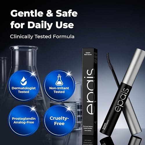 Epais Eyelash Black Tinted Serum, 2-in-1 Lash Growth Enhancer and Tinting Treatment, 7 Peptides and Biotin Formula for Longer Thicker Lashes, Charcoal-Based Black Food Complex, Korean Lash Care thumbnail 2