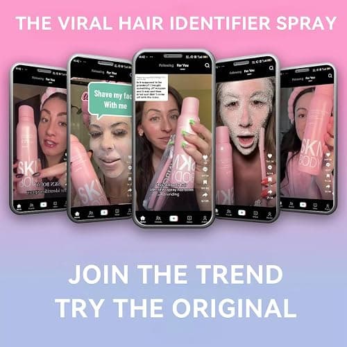 SKNBODY Hair Identifier Spray, Gentle Facial Hair Removal for Dermaplaning and Face Shaving, Peach Fuzz Remover and Dermaplane Tool Alternative, Skin-Safe and Easy to Use thumbnail 4