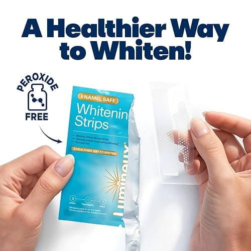 Lumineux Teeth Whitening Strips Kit - 9 Treatments - Peroxide Free - Enamel Safe for Whiter Teeth - Whitening Without The Sensitivity - Dentist Formulated - Sensitivity Free thumbnail 3