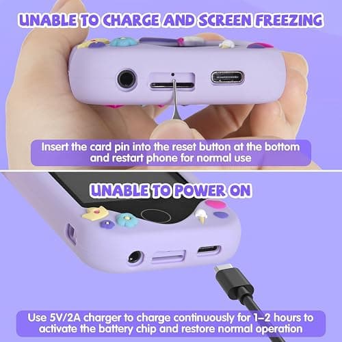 Kids Smart Phone for Girls Gifts - Toddler Christmas Birthday Gift for Age 3 4 5 6 Year Old, Kids Cell Phone Toy with Touchscreen, Dual Cameras, Learning, Kid Mp3 Player, Games with 32 GB Card thumbnail 8
