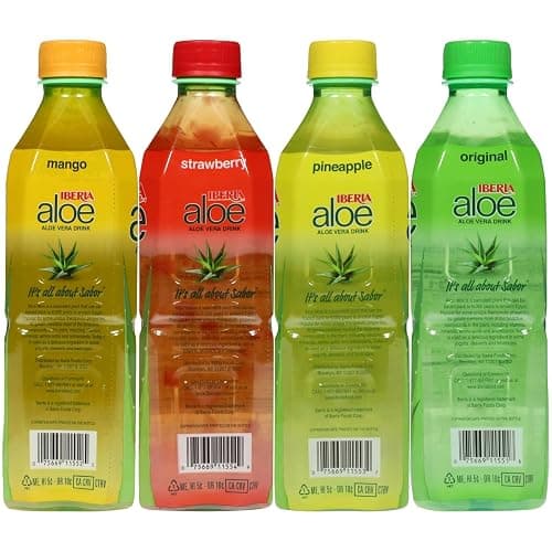 Iberia Aloe Vera Drink with Pure Aloe Pulp, Variety, (Pack of 8) 2 x Original, 2 x Mango, 2 x Pineapple, 2 x Strawberry thumbnail 3