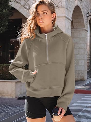 AUTOMET Womens Hoodies Fleece Fall Fashion Outfits Workout Sweatshirts Y2k Winter Zip Up Jackets Oversized Tops Clothes 2025 thumbnail 5