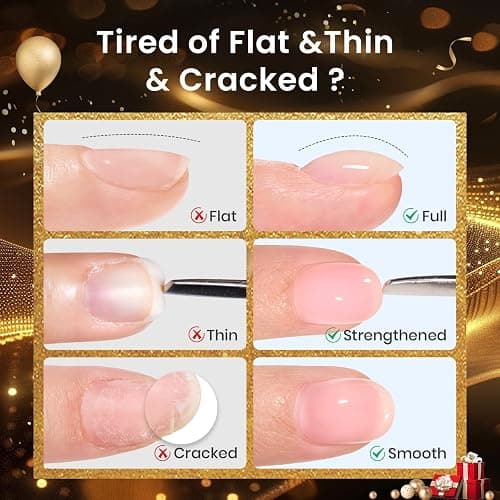 beetles 7 in 1 Clear Builder Gel Nail Set, 15ml Building Gel for Nail Apex and Extension in Strengthener Hard Gel Bottle, Led Lamp Gel Rhinestone thumbnail 2