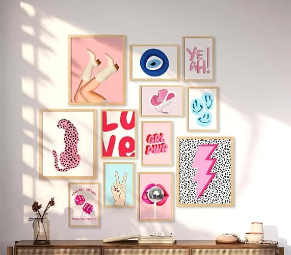 Waschbar Preppy Room Decor Aesthetic, Preppy Pictures for Teen Girls Bedroom Wall Decor, Cute and Pink Prints Wall Art Print thumbnail 5